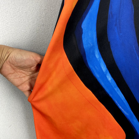 Lerouge Abstract Face Dress Womens XL Pockets Artsy Pop Art Colorful Bright - Picture 4 of 13